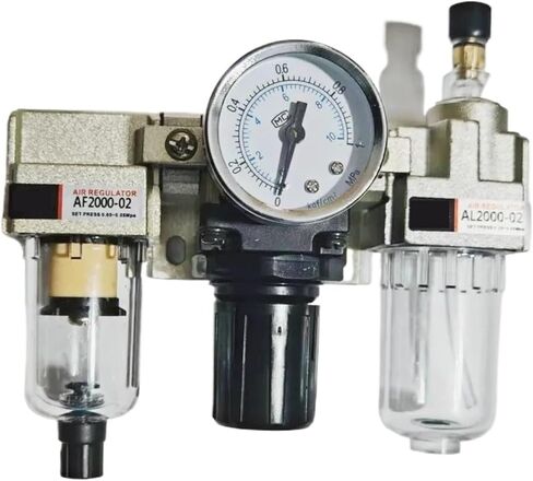 2 قطعة AC2000-02 1/4 "منظم ضغط قياس ضاغط الهواء فلتر الزيت والرطوبة فاصل لمرشحات المياه مزيل الرطوبة (AC2000-02) in Saudi Arabia
