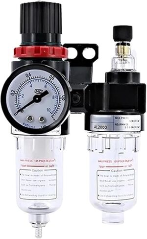 AFC2000 AFR2000 + AL2000 G1/4 air compressor oil and water separator air filter is used to reduce the pressure valve regulator(AFC w (PC6-02x2),1 Set) in Saudi Arabia