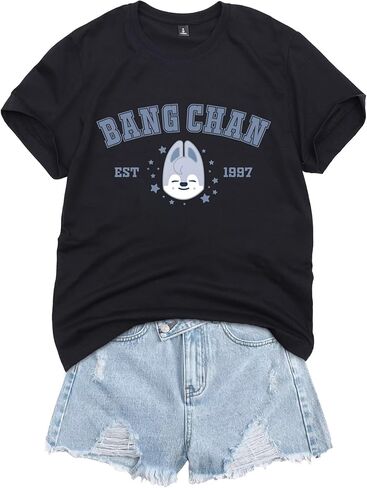 Bangchan Felix تي شيرت هان لي تعرف Hyunjin قميص Changbin Seungmin I.N المشجعين الحفل ميرش تي شيرت للنساء in Kuwait