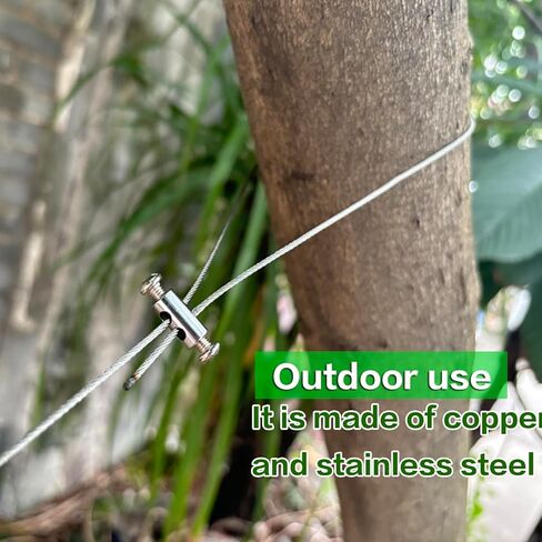 20 Pieces of M4 Wire Rope Clamps, 1/8 inch Rope, Made of Copper and Stainless Steel, Suitable for Outdoor Hanging, Reusable, and Never rusts. in Saudi Arabia