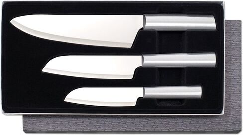 مجموعة هدايا Rada Cutlery Chef Select (S57)، طقم سكاكين 3 قطع، شفرات من الفولاذ المقاوم للصدأ، مقبض فضي in Kuwait