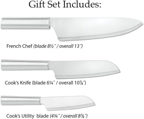 مجموعة هدايا Rada Cutlery Chef Select (S57)، طقم سكاكين 3 قطع، شفرات من الفولاذ المقاوم للصدأ، مقبض فضي in Kuwait