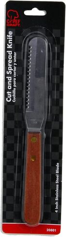 Chef Craft Select Stainless Steel Cut and Spread Knife, 4 inch blade 8 inches in length, Wood Handled in Saudi Arabia
