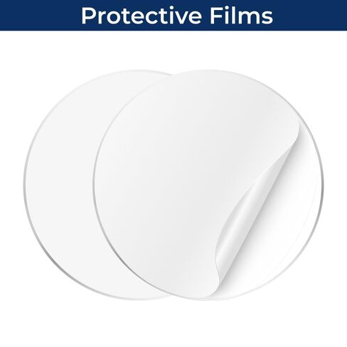 32-Pack 3" Clear PET Plastic Discs | Flexible Transparent Craft Circles with Double-Sided White Protective Film for DIY, Painting & Model Making in Saudi Arabia