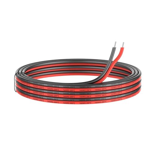 سلك كهربائي من السيليكون 20awg 2 سلك أساسي 20 قدم [أسود 10 قدم أحمر 10 قدم] 20 مقياس ناعم ومرن يربط خيوط خالية من الأكسجين سلك نحاسي معلب in Kuwait