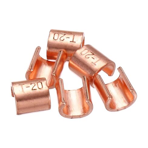 MECCANIXITY U-Shaped Copper Crimping Terminal Connector 9/16" - 13/16"(14-20mm) Wire Ferrules for 6 7 8 Awg Gauge, Solid or Twisted Wire Cable Rope Cable, Pack of 6 in Saudi Arabia