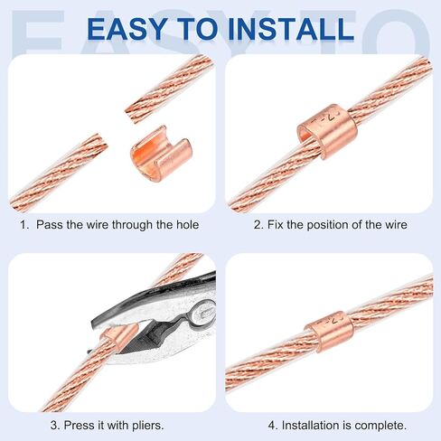 MECCANIXITY U-Shaped Copper Crimping Terminal Connector 9/16" - 13/16"(14-20mm) Wire Ferrules for 6 7 8 Awg Gauge, Solid or Twisted Wire Cable Rope Cable, Pack of 6 in Saudi Arabia