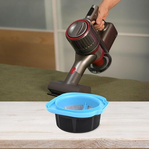 فلتر قابل لإعادة الاستخدام لـ BLACK DECKER للمكنسة الكهربائية المحمولة Dustbuster Blast HNVD220J00، جزء بديل عالي الكفاءة مع تدفق هواء محسّن، سهل التركيب، أزرق وأبيض، 3 عبوات (3 عبوات) in Kuwait