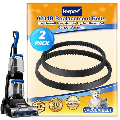 KEEPOW Replacement Belt Compatible with Bissell 3432 3746 3428 34249 3513 Revolution HydroSteam Pet Carpet Vacuum Cleaner, Part 1635393 1634216, 2 Pack in Saudi Arabia