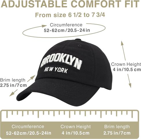 قبعة بيسبول مطرزة ثلاثية الأبعاد من Brooklyn New York New York قبعة ترويجية - أسود in Kuwait