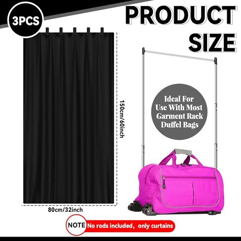 3Pcs Privacy Curtain for Dance Bag Suitcase Portable Changing Room Privacy Partition Screens Dance Bag Shield Cover for Dancer Backstage Accessories Camping Window Shades Dressing Room in Saudi Arabia