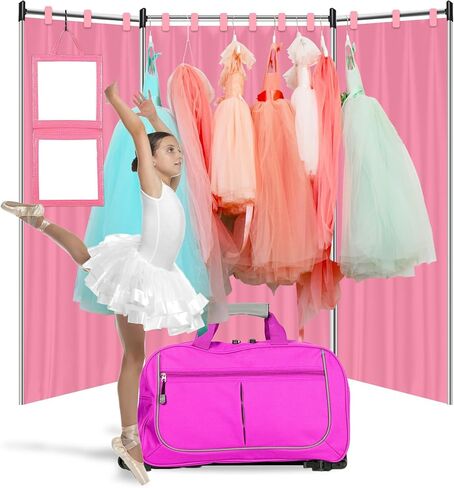 3Pcs Privacy Curtain for Dance Bag Suitcase Portable Changing Room Privacy Partition Screens Dance Bag Shield Cover for Dancer Backstage Accessories Camping Window Shades Dressing Room in Saudi Arabia
