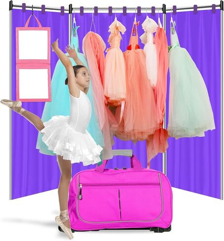 3Pcs Privacy Curtain for Dance Bag Suitcase Portable Changing Room Privacy Partition Screens Dance Bag Shield Cover for Dancer Backstage Accessories Camping Window Shades Dressing Room in Saudi Arabia