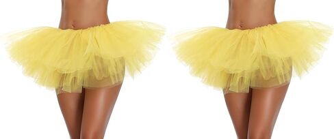Women Adult Teen Classic Elastic 3 or 5 Layered Tulle Tutu Skirt Dance Birthday Halloween Party Costume Bottom in Saudi Arabia