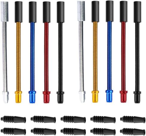 2 قطعة من كل 5 ألوان دراجة مرنة على شكل حرف V-Brake Break Noodle Cable دليل أنبوب + 10 قطعة أحذية مطاطية مجموعة أدوات ركوب الدراجات للدراجات الجبلية ودراجات الطرق BMX إجمالي 10 مجموعات in Saudi Arabia