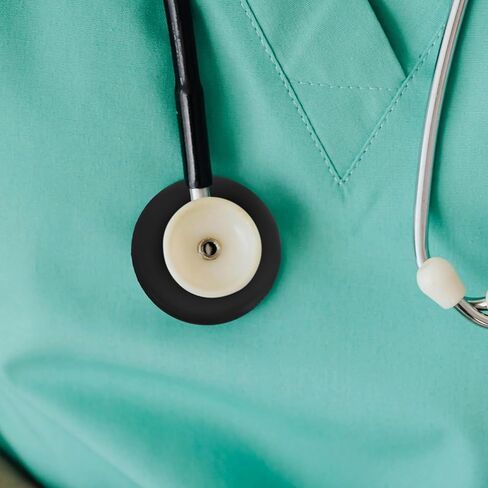 20Pcs Silicone Stethoscope Diaphragm Covers: Soft Replacement Chestpiece Protector & Bell Head Cover Spare Parts, Black in Saudi Arabia