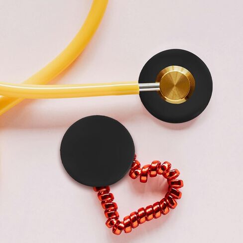 20Pcs Silicone Stethoscope Diaphragm Covers: Soft Replacement Chestpiece Protector & Bell Head Cover Spare Parts, Black in Saudi Arabia
