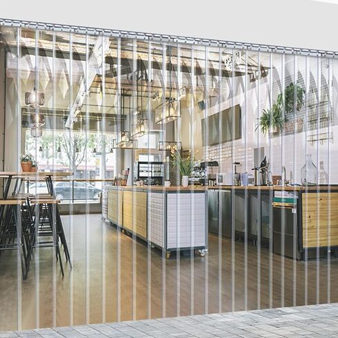 Strip Soft Door Curtain, Clean Plastic Freezer Door Curtain for Windscreen Partition in Shopping Mall Kitchen Garage (Colour: 1.3mm, Size: 0.15X2M) in Saudi Arabia