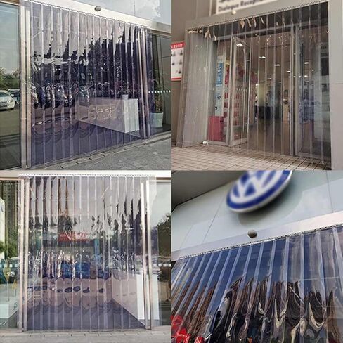 Strip Soft Door Curtain, Clean Plastic Freezer Door Curtain for Windscreen Partition in Shopping Mall Kitchen Garage (Colour: 1.3mm, Size: 0.15X2M) in Saudi Arabia