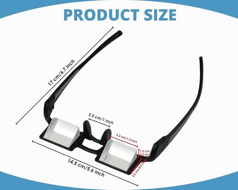 DS. DISTINCTIVE STYLE Lazy Glasses Prism 90 Degree Crochet Glasses Mirror Reading Glasses for Laying Down/Knitting (Lightweight Version for People without Glasses) in Saudi Arabia