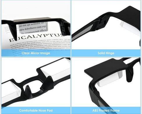 DS. DISTINCTIVE STYLE Lazy Glasses Prism 90 Degree Crochet Glasses Mirror Reading Glasses for Laying Down/Knitting (Lightweight Version for People without Glasses) in Saudi Arabia