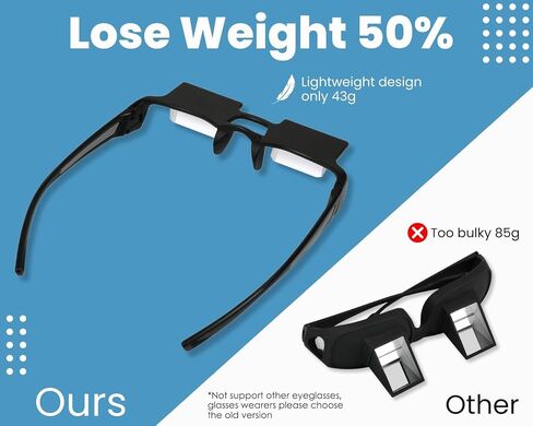 DS. DISTINCTIVE STYLE Lazy Glasses Prism 90 Degree Crochet Glasses Mirror Reading Glasses for Laying Down/Knitting (Lightweight Version for People without Glasses) in Saudi Arabia