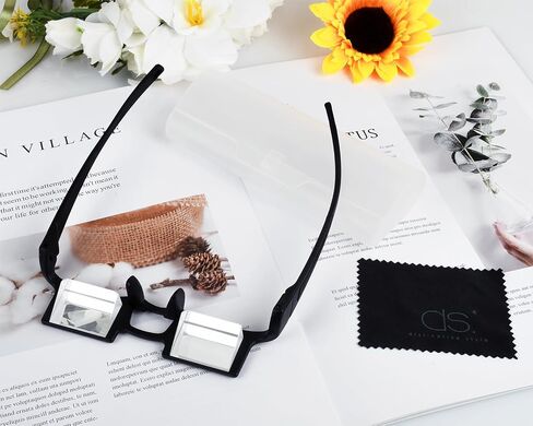 DS. DISTINCTIVE STYLE Lazy Glasses Prism 90 Degree Crochet Glasses Mirror Reading Glasses for Laying Down/Knitting (Lightweight Version for People without Glasses) in Saudi Arabia