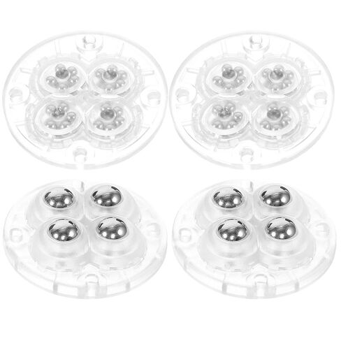 4pcs Adhesive Ball Bearing Swivel Caster Wheels, Small Stick-on Mini Casters for Trash Bins, Storage Boxes, and Furniture Mobility in Home and Office Use in Saudi Arabia