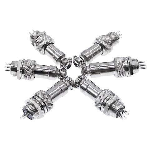 10PCS Metal Connector GX12 Panel Circular Socket 2pin 3Pin 4Pin 5Pin 6Pin 7Pin 5A 125v M12(7Pin Rubber cap10PCS) in Saudi Arabia