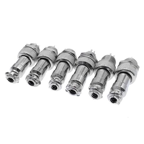 10PCS Metal Connector GX12 Panel Circular Socket 2pin 3Pin 4Pin 5Pin 6Pin 7Pin 5A 125v M12(7Pin Rubber cap10PCS) in Saudi Arabia