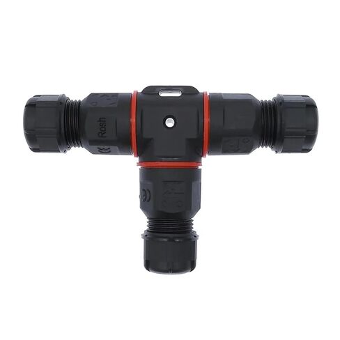 Connector T Shape 3 Pin 250V 24A Cable Wire Gland Sleeve Quick Connect 1Pcs in Saudi Arabia