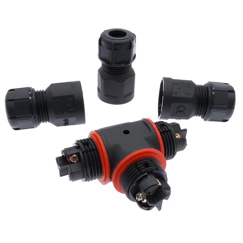 Connector T Shape 3 Pin 250V 24A Cable Wire Gland Sleeve Quick Connect 1Pcs in Saudi Arabia