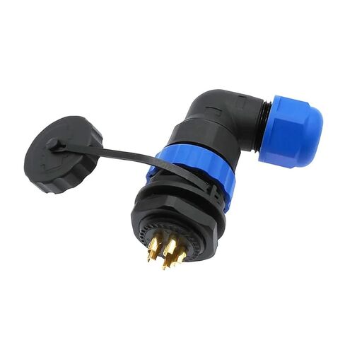 SP20 Angle Connectors Connector 2/3/4/5/6/7/8/9/10/12/14Pin IP68 Cable 90 Degree Elbow 1Pcs(5 pin) in Saudi Arabia