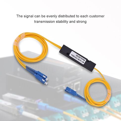 فاصل ألياف بصرية 1 × 2 SC، مقسم الطول الموجي PLC أحادي الوضع 1310 نانومتر 1550 نانومتر مع فقدان إدخال منخفض لتركيب شبكة FTTH FTTX وتوصيل الألياف البصرية in Saudi Arabia