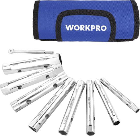 مجموعة مفاتيح مقبس صمام الدش المكونة من 9 قطع من WORKPRO مع مقبض شريط، لإزالة صمامات الحوض والدش في الحمام، وإصلاحات السباكة المنزلية، مزدوجة الأطراف، وتتضمن حقيبة تخزين in Kuwait
