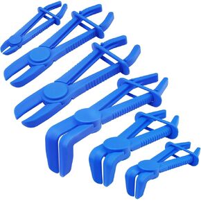 6 Pieces Blue Hose Pinch Pliers, Hose Pinch off Pliers, Hose Clamp Plier, Straight and 90 Angle, for Flexible Hose, Fuel Hose, Brake Hose, Radiator Hose (Blue) in Kuwait