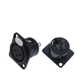 1 قطعة مقبس معدني XLR YS145 YS146 ذكر أنثى 3 دبوس YS145BG YS146BG (أنثى سوداء) in Kuwait