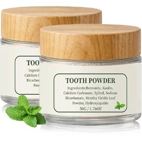 2Bottle Hydroxyapatite Tooth Powder, Remineralizing Tooth Powder, Supports Strong Teeth & Fresh Breath, Effective in StrengtheningTeeth and Gums, Fresh Breath in Saudi Arabia