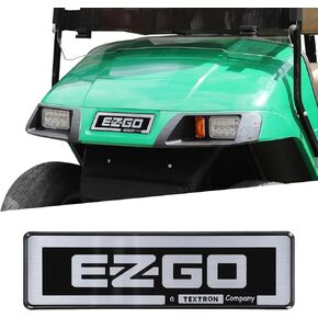 Roykaw Golf Cart Name Plate TXT Emblem Compatible with EZGO TXT 1994-2010 Gas and Electric Golf Cart, Replace OEM# 71597G01, 9.44’’ x 2.72’’ in Kuwait