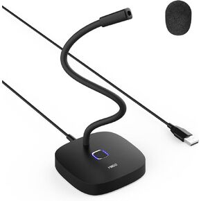 ميكروفون كمبيوتر MillSO USB مع زر كتم الصوت 360 درجة قابل للتعديل معقوفة التوصيل والتشغيل ميكروفون USB خارجي متعدد الاتجاهات لأجهزة الكمبيوتر المحمول والكمبيوتر الشخصي وسطح المكتب - 1.4M/4.6FT in Kuwait
