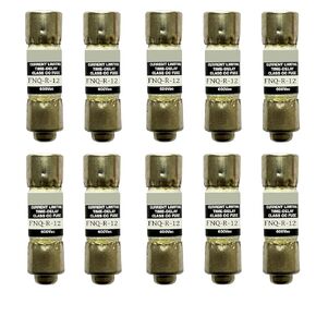 10-Pack New FNQ-R-12 FNQ-R-12A FNQ-R 12A 600Vac Time Delay Fuse,FNQ-R-12A Class CC Current Limiting Fuse in Kuwait