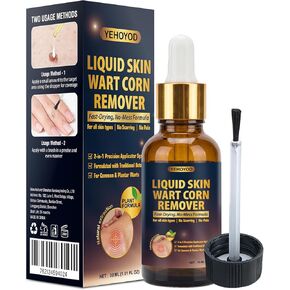 Skin Tag Remover & Wart Remover Liquid 30ml, Liquid Skin Wart & Corn Remover with Precision Applicator, Fast-Drying Plant Formula for Common & Plantar Warts, Skin Tag and Corn Care for All Skin Types in Kuwait