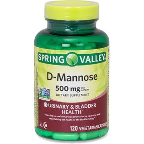 Spring Valley D-Mannose 500 mg Urinary Tract Bladder Health, 120 Capsules in Saudi Arabia