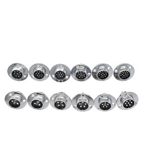 GX20 Connector Female Flange Socket Diam 20mm Push-Pull Circular Quick Connector 10Pcs(GX20 Flange Socket,2P) in Saudi Arabia