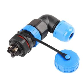 LD16 No-Weld Connector Set 2PIN 20A 3PIN 10A 4PIN 5A Male and Female Panel Fastener Bent Type(4 core nut Elbow) in Saudi Arabia