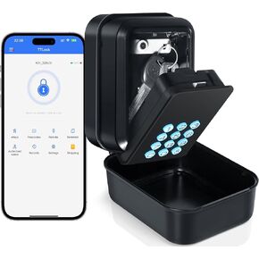 Smart Key Lock Box with Code – Bluetooth & PIN Unlock, APP Controlled Digital Lockbox for Keys, Generate eKeys and Remote Passcodes for Airbnb Landlords Families Realtors (Grey) in Saudi Arabia