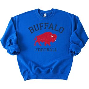Retro Game Day Crewneck – بلوفر برسومات الجاموس العتيق – in Kuwait