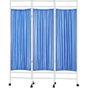 Beauty Salon Privacy Screen,Iron Frame Office Divider with Wheels,3-6 Panels Temporary Partition Wall Panels,for Offices Hospital(Color 2,4-Panel) in Saudi Arabia