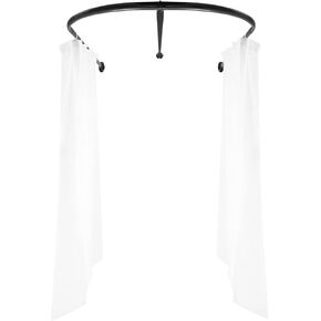 Beauty Salon Partition Curtain, Room Divider with Curtain, U-Shaped Partition Rod, Privacy Screen for Salon, Spa, or Treatment Rooms, Durable Iron Frame with Elegant Polyester Curtain, 7.55×3.94ft in Saudi Arabia