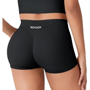 VOYJOY Enhance Seamless 2.5" Shorts Low Rise Compression Workout Scrunch Booty Biker Shorts in Kuwait